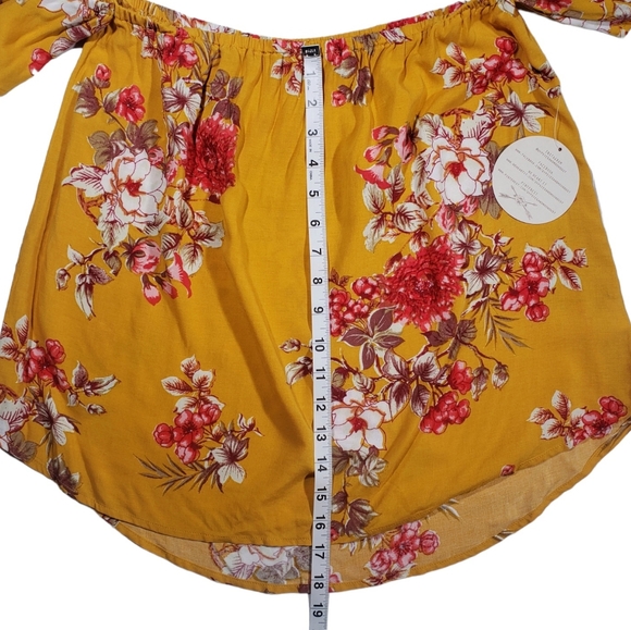 Gypsies & Moondust Off The Shoulder Strapless Floral NWT Shirt Size Small - Picture 9 of 12